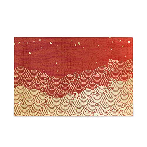 Mnsruu Golden Wave Fischschuppen Puzzle Freizeit Kreative Spiele 1000 Teile für Erwachsene Kinder Geschenk von Mnsruu