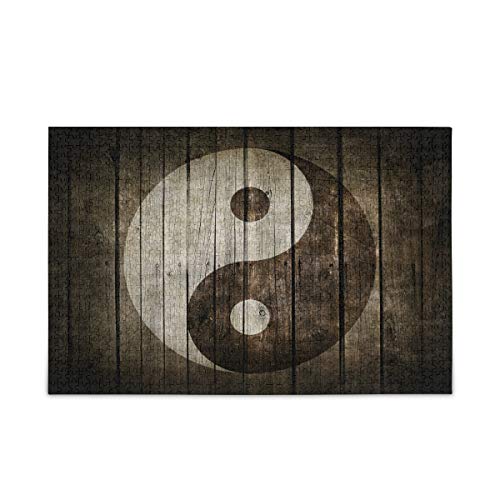 Mnsruu Holzpuzzle mit Ying-Yang-Schild, 1000-teiliges Puzzle für Kinder, Erwachsene, DIY-Geschenk Mnsruu Holzpuzzle mit Ying-Yang-Schild, 1000-teiliges Puzzle für Kinder, Erwachsene, DIY-Geschenk von Mnsruu