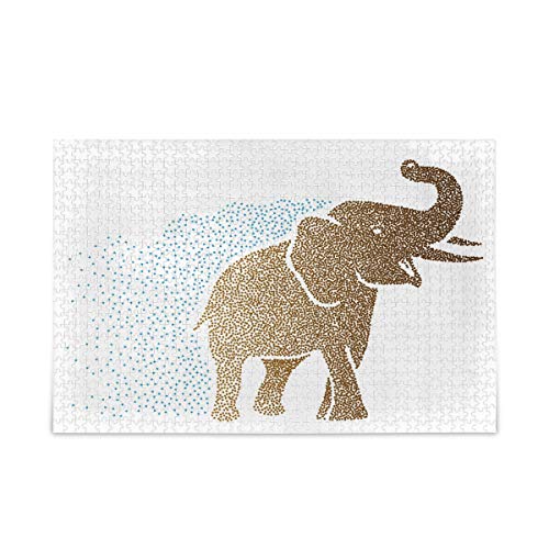 Mnsruu Indischer Elefant Polka Dots Puzzle Freizeit Kreative Spiele 500 Teile für Erwachsene Kinder Geschenk Mnsruu Indischer Elefant Polka Dots Puzzle Freizeit Kreative Spiele 500 Teile für Erwachsene Kinder Geschenk von Mnsruu