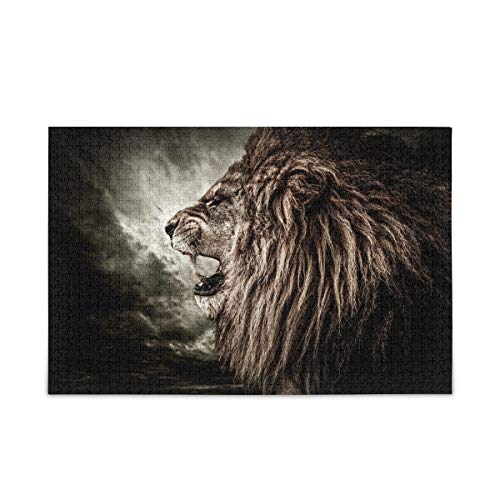 Mnsruu Löwe Stormy Sky Puzzle Freizeit Kreative Spiele 1000 Teile für Erwachsene Kinder Geschenk Mnsruu Löwe Stormy Sky Puzzle Freizeit Kreative Spiele 1000 Teile für Erwachsene Kinder Geschenk von Mnsruu
