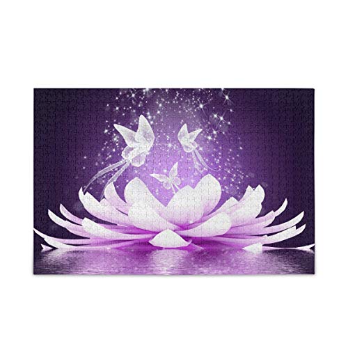 Mnsruu Lotusblume Schmetterling Lila Puzzle Freizeit Kreative Spiele 1000 Teile für Erwachsene Kinder Geschenk Mnsruu Lotusblume Schmetterling Lila Puzzle Freizeit Kreative Spiele 1000 Teile für Erwachsene Kinder Geschenk von Mnsruu