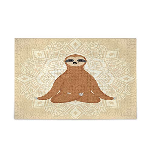 Mnsruu Lustiges Faultier Yoga Lotusblume Puzzle Freizeit Kreative Spiele 500 Teile für Erwachsene Kinder Geschenk Mnsruu Lustiges Faultier Yoga Lotusblume Puzzle Freizeit Kreative Spiele 500 Teile für Erwachsene Kinder Geschenk von Mnsruu