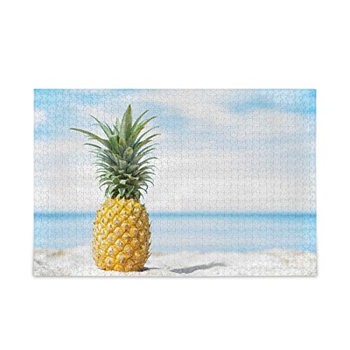 Mnsruu Meer Ozean Ananas Sand Puzzle Freizeit Kreative Spiele 1000 Teile für Erwachsene Kinder Geschenk von Mnsruu
