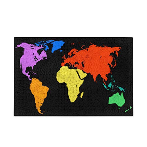 Mnsruu Mehrfarbiges Weltkarten-Puzzle, Freizeit, kreative Spiele, 500 Teile, für Erwachsene und Kinder, Geschenk Mnsruu Mehrfarbiges Weltkarten-Puzzle, Freizeit, kreative Spiele, 500 Teile, für Erwachsene und Kinder, Geschenk von Mnsruu