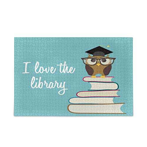 Mnsruu Niedliche Eule Buch Bücherwurm Vogel Puzzle Freizeit Kreative Spiele 1000 Teile für Erwachsene Kinder Geschenk Mnsruu Niedliche Eule Buch Bücherwurm Vogel Puzzle Freizeit Kreative Spiele 1000 Teile für Erwachsene Kinder Geschenk von Mnsruu