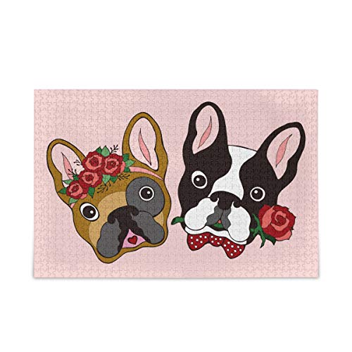 Mnsruu Niedliche Französische Bulldogge Welpe Hund mit Rose Blume Puzzle Freizeit Kreative Spiele 500 Teile für Erwachsene Kinder Geschenk Mnsruu Niedliche Französische Bulldogge Welpe Hund mit Rose Blume Puzzle Freizeit Kreative Spiele 500 Teile für Erwachsene Kinder Geschenk von Mnsruu
