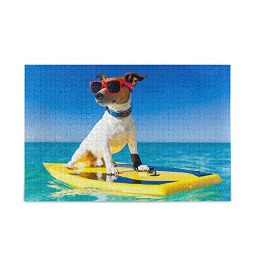 Mnsruu Ocean Shore Puppy Chihuahua Hund Puzzle Freizeit Kreative Spiele 1000 Teile für Erwachsene Kinder Geschenk von Mnsruu