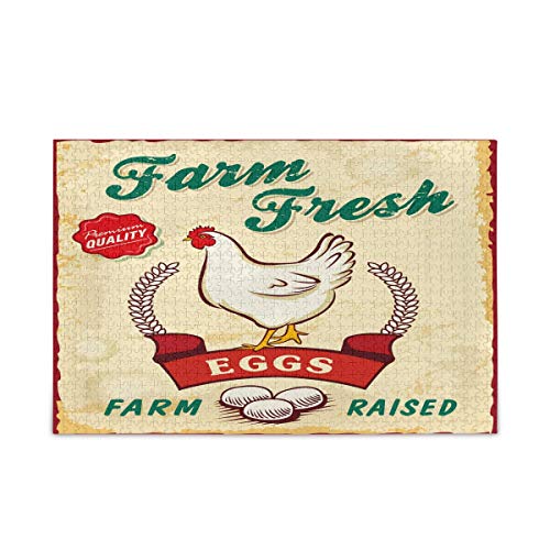 Mnsruu Retro Hahnei Puzzle Freizeit Kreative Spiele 1000 Teile für Erwachsene Kinder Geschenk Mnsruu Retro Hahnei Puzzle Freizeit Kreative Spiele 1000 Teile für Erwachsene Kinder Geschenk von Mnsruu