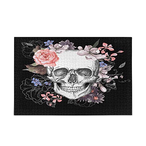 Mnsruu Rosa Rose Schädel Tag der Toten Puzzle Freizeit Kreative Spiele 500 Teile für Erwachsene Kinder Geschenk Mnsruu Rosa Rose Schädel Tag der Toten Puzzle Freizeit Kreative Spiele 500 Teile für Erwachsene Kinder Geschenk von Mnsruu