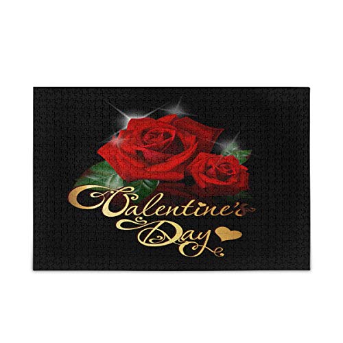 Mnsruu Rote Rose Golden Valentinstag Puzzle Freizeit Kreative Spiele 500 Teile für Erwachsene Kinder Geschenk Mnsruu Rote Rose Golden Valentinstag Puzzle Freizeit Kreative Spiele 500 Teile für Erwachsene Kinder Geschenk von Mnsruu