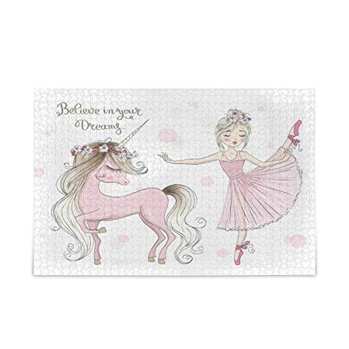 Mnsruu Schöne Einhorn Ballerina Mädchen Zitate Puzzle Freizeit Kreative Spiele 500 Teile für Erwachsene Kinder Geschenk Mnsruu Schöne Einhorn Ballerina Mädchen Zitate Puzzle Freizeit Kreative Spiele 500 Teile für Erwachsene Kinder Geschenk von Mnsruu