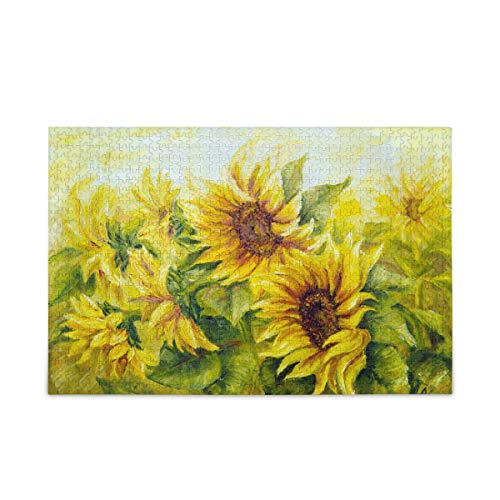 Mnsruu Sonnenblume Ölgemälde Blumendruck Puzzle Freizeit Kreative Spiele 1000 Teile für Erwachsene Kinder Geschenk Mnsruu Sonnenblume Ölgemälde Blumendruck Puzzle Freizeit Kreative Spiele 1000 Teile für Erwachsene Kinder Geschenk von Mnsruu