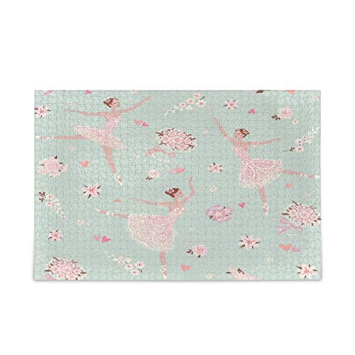 Mnsruu Tanzende Ballerina Blume Floral Liebe Herz Puzzle Freizeit Kreative Spiele 500 Teile für Erwachsene Kinder Geschenk Mnsruu Tanzende Ballerina Blume Floral Liebe Herz Puzzle Freizeit Kreative Spiele 500 Teile für Erwachsene Kinder Geschenk von Mnsruu