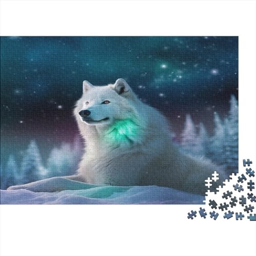 Arctic Wolves 500 Teile Multicolored Flair Puzzles Für Erwachsene Family Challenging Games Moderne Wohnkultur Geburtstag Educational Game Stress Relief 500pcs (52x38cm) von MoThaF