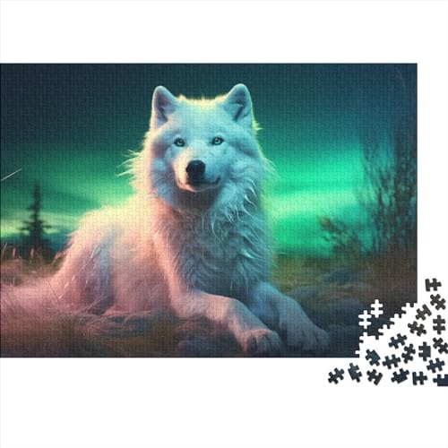 Arctic Wolves Puzzles 1000 Teile, Multicolored Flair Puzzle Für Erwachsene, Impossible Puzzle, Geschicklichkeitsspiel Für Die Ganze Familie Die Ganze Familie,Erwachsenen DIY Kit 1000pcs (75x50cm) von MoThaF