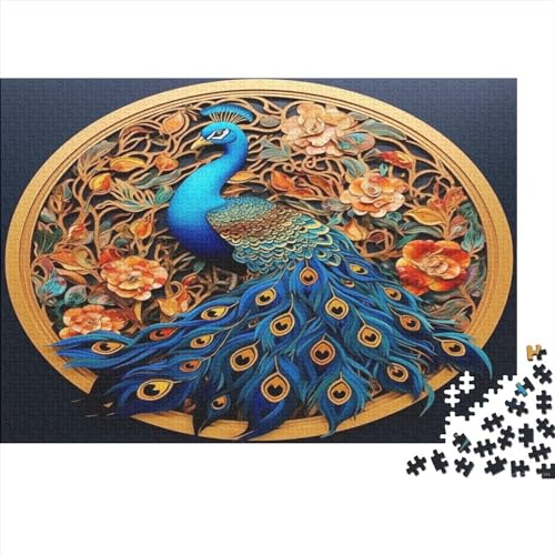 Artistic Peacock 1000 Teile Dazzling Multi-Color Puzzle Für Erwachsene Lernspiel Geburtstag Wohnkultur Family Challenging Games Entspannung Und Intelligenz 1000pcs (75x50cm) von MoThaF