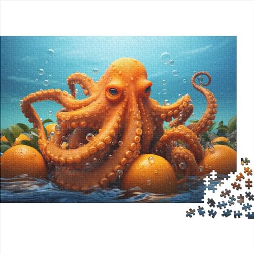 Deep Sea Octopus 500 Teile in All Its Glory Für Erwachsene Puzzles Family Challenging Games Moderne Wohnkultur Geburtstag Lernspiel Stress Relief Toy 500pcs (52x38cm) von MoThaF