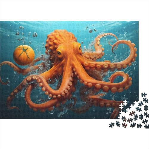 Deep Sea Octopus Puzzle 1000 DIY Kit Teile Erwachsene in All Its Glory Puzzles Für Erwachsene Klassische Teilefür Die Ganze Familie Erwachsene Puzzles Schwer Pädagogisches Spielzeug 1000pcs (75x50cm) von MoThaF
