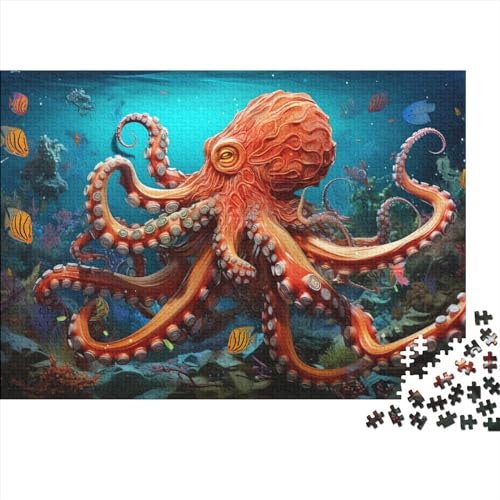 Deep Sea Octopus Puzzle 500 Teile Für Erwachsene in All Its Glory Puzzles Für Erwachsene 500 Teile Puzzle Lernspiele 500pcs (52x38cm) von MoThaF