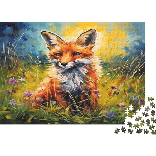 Foxes Puzzle 300 Teile,Puzzles Für Erwachsene, Impossible Puzzle, Oil Painting StylePuzzle Farbenfrohes Legespiel,farbenfrohes Legespiel 300pcs (40x28cm) von MoThaF