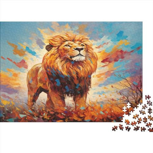 Leo (Star Sign) 1000 Teile Oil Painting Style Erwachsene Puzzles Educational Game Geburtstag Family Challenging Games Home Decor Stress Relief Toy 1000pcs (75x50cm) Leo (Star Sig von MoThaF