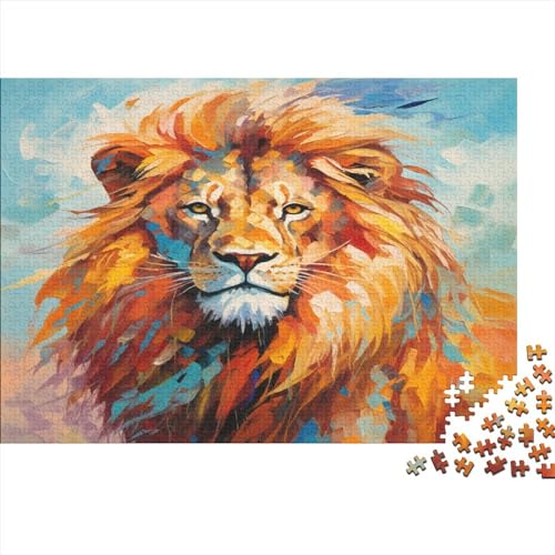 Leo (Star Sign) Puzzle 300 Teile Erwachsene Puzzle Erwachsene Oil Painting Style 300 Teile Puzzle Geschenkideen 300pcs (40x28cm) von MoThaF
