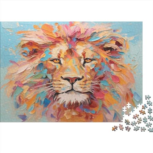 Leo (Star Sign) Puzzle Für Erwachsene,Puzzle Farbenfrohes, Oil Painting Style Puzzle-GeschenkPuzzle 300 Teile,Impossible Puzzle,300PuzzleHome DekorationPuzzle 300pcs (40x28cm) von MoThaF