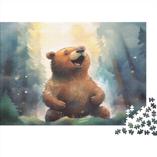 Oil-Painted Bear 1000 Teile Multicolored Erwachsene Puzzle Wohnkultur Geburtstag Lernspiel Geschicklichkeitsspiel Für Die Ganze Familie Stress Relief 1000pcs (75x50cm) von MoThaF