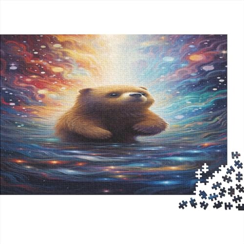 Oil-Painted Bear 1000 Teile Multicolored Puzzle Für Erwachsene Lernspiel Geburtstag Wohnkultur Family Challenging Games Entspannung Und Intelligenz 1000pcs (75x50cm) von MoThaF