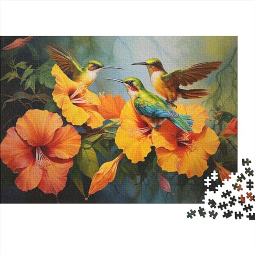 Oil-Painted Bird Puzzle 300 Teile Für Erwachsene Bright and Shiny Puzzles Für Erwachsene 300 Teile Puzzle Lernspiele 300pcs (40x28cm) von MoThaF
