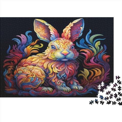 Rabbit Puzzle 300 Teile,Puzzles Für Erwachsene, Impossible Puzzle, Full of ColorPuzzle Farbenfrohes Legespiel,farbenfrohes Legespiel 300pcs (40x28cm) von MoThaF