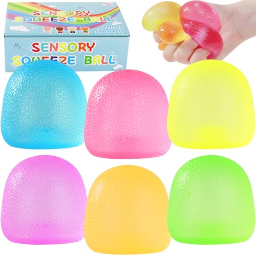 6Stück Anti Stress Spielzeug Set - Stressbälle1,6 Zoll Ideal für Kinder & Erwachsene - Anti Stress Ball, Stressball Erwachsene, Stressball Kinder, Unterstützt Stressabbau in Büro, Sensorik Spielzeug von MoZkkiz