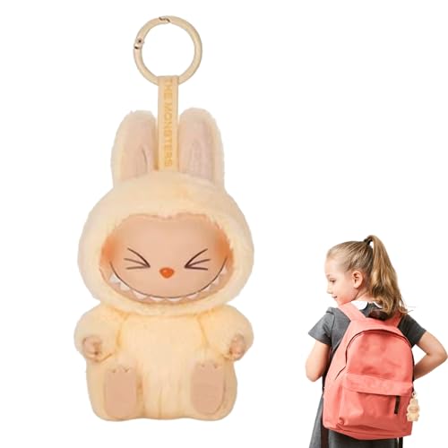 Moamemay Labubu Plush Keychain, Labubu Kuscheltier (2-Weiß) von Moamemay