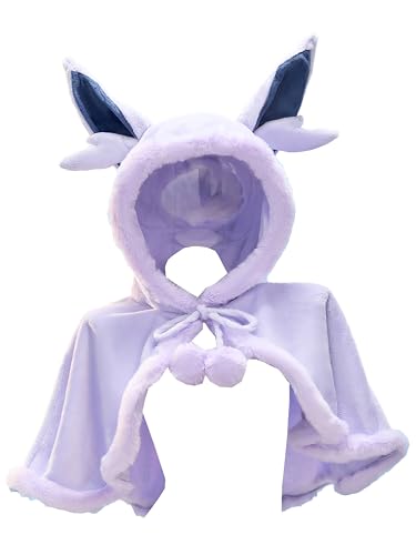 Mobbunny Anime Derivative Plüschumhang, niedlicher Kapuzenumhang, Kawaii, flauschig, Cosplay-Kostüm, Lila, Einheitsgröße, Halloween, Weihnachten Mobbunny Anime Derivative Plüschumhang, niedlicher Kapuzenumhang, Kawaii, flauschig, Cosplay-Kostüm, Lila, Einheitsgröße, Halloween, Weihnachten von Mobbunny