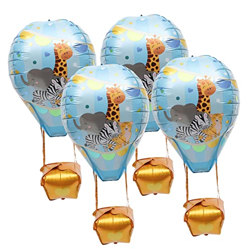4Stücke Aluminium Folienballons im Heißluftballon Design Kindergeburtstag Dekoration für Partys Langlebig und Sicher aus Aluminiumfolie Farbenfrohe 4Stücke Aluminium Folienballons im Heißluftballon Design Kindergeburtstag Dekoration für Partys Langlebig und Sicher aus Aluminiumfolie Farbenfrohe von Mobestech