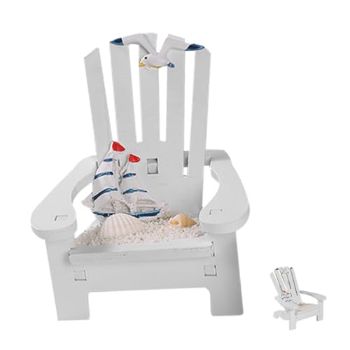 Mini Strandstuhl Nautical Mini Beach Chair Robustes Modell für Mikrolandschaften für Puppenhäuser und Kreative Dekorationen Sicheres Material von Mobestech