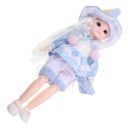 Mobestech 1 Satz Bjd Puppe mit Weihnachtsmütze Kawaii Mädchenpuppe Lebendige Spielfigur Kreatives für Weihnachten Vielseitig und Sicher für Altersgruppen von Mobestech