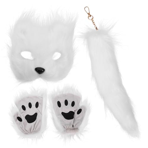Mobestech 1 Satz Fluffiges Fuchs Kostümset mit Maske und Handschuhen Tierische Cosplay Verkleidung für Halloween und Mottopartys Wiederverwendbares Kostümzubehör für Unvergessliche Mobestech 1 Satz Fluffiges Fuchs Kostümset mit Maske und Handschuhen Tierische Cosplay Verkleidung für Halloween und Mottopartys Wiederverwendbares Kostümzubehör für Unvergessliche von Mobestech