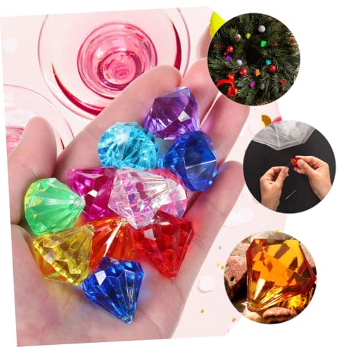 Mobestech 100 Stück Bunte Edelsteine Deko Fake Diamanten Tischdekoration für Schatzsuche Party Mitgebsel Geburtstagsgeschenk Zufällige Farbe Zufällige Farbe von Mobestech