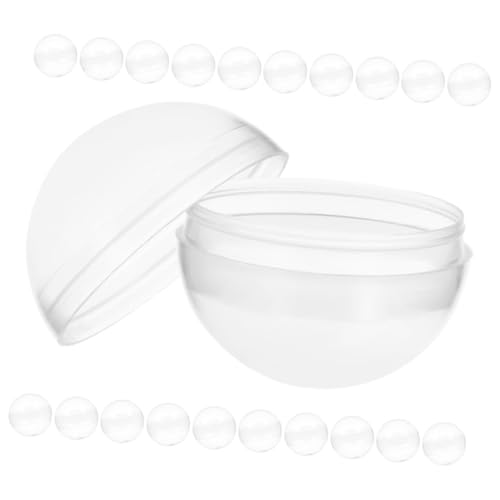 Mobestech 100 Stück Gacha-Schale Muscheln Zum Basteln Clear Rohrkegelkapseln Kapseln Klare, Runde Verkaufskapseln Kapseln Für Verkaufsautomaten Spielzeugautomat Packball Plastik von Mobestech