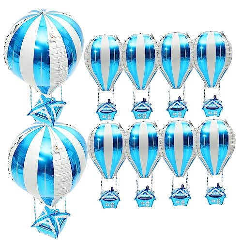 Mobestech 10Stücke Heißluftballon Form Heliumfolienballons Partyballons Für Kindergeburtstagsfeiern Aluminiumfolie Dekorationen Für Festliche Anlässe von Mobestech