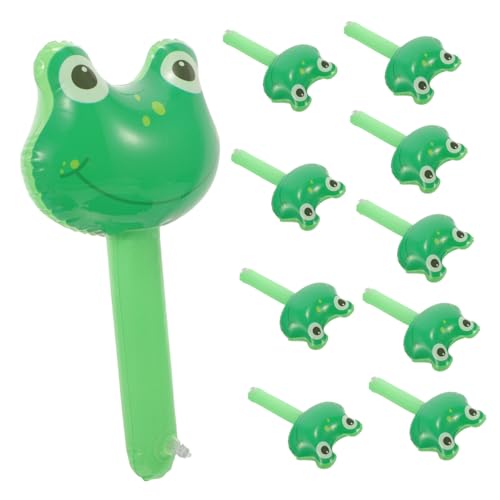 Mobestech 10Stücke Teiliges Aufblasbares Tier Hammer mit Glocke Cartoon Frosch für Kindergeburtstag Poolspielzeug und Partys Langlebig und Sicher von Mobestech