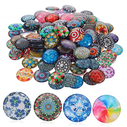 Mobestech 120 Stück Mixed Stones Runde Cabochons für DIY Schmuckzubehör für Ohrringe und Schlüsselanhänger Bunte Designs für Kreative Bastelprojekte Mobestech 120 Stück Mixed Stones Runde Cabochons für DIY Schmuckzubehör für Ohrringe und Schlüsselanhänger Bunte Designs für Kreative Bastelprojekte von Mobestech