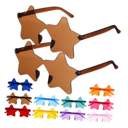 Mobestech 14 Stück Sonnenbrillen Requisiten Party rahmenlos Stern Junggesellin LED Randlose Sonnenbrillen für Damen randlose sonnenbrille von star Frau Sonnenbrille Stk Mobestech 14 Stück Sonnenbrillen Requisiten Party rahmenlos Stern Junggesellin LED Randlose Sonnenbrillen für Damen randlose sonnenbrille von star Frau Sonnenbrille Stk von Mobestech