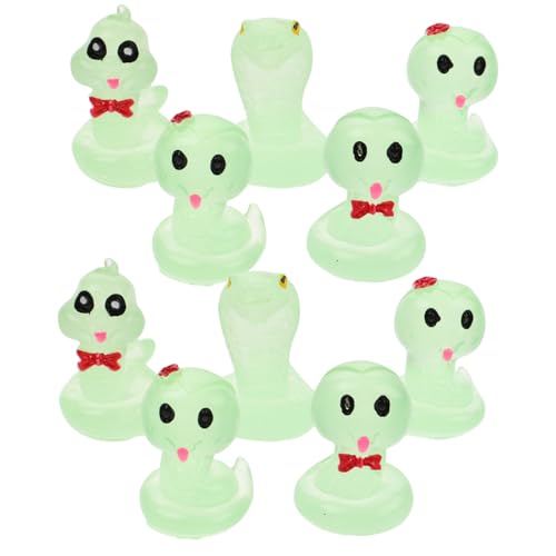 Mobestech 15 Stück Leuchtende Schlangenornamente Winzige Puppenhausdekoration Dunkle Dekorationen Kleine Schlangenfigur Leuchtende Schlangenfigur Mini Sternzeichenschlange von Mobestech