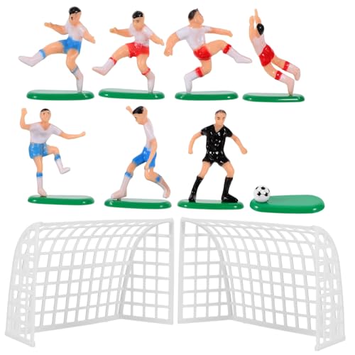 Mobestech 1Satz Fußball Team Kuchen Dekorationen Tore Spieler Und Schiedsrichter Für Geburtstagdekorationen Und Kuchenzubehör Fußball Geburtstagspartys von Mobestech