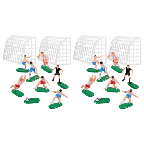 Mobestech 2 Sätze Fußball Torten Dekoration Miniatur Fußball Figuren für Geburtstagsparty Deko Sportliche Kuchenverzierung für Fußballfans und Kindergeburtstage von Mobestech
