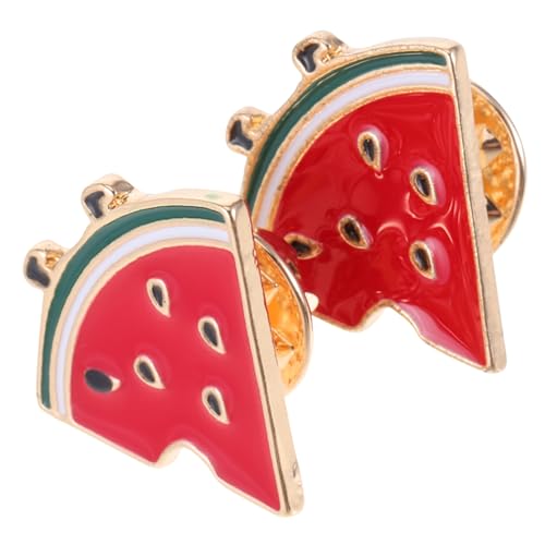 Mobestech 2 Stück Legierungs Wassermelonen Brosche Sommer Emaille Anstecker Lustige Obst Broschen Anstecker Süße Wassermelonen Anstecknadeln Süße Wassermelonen Emaille Wassermelonen von Mobestech