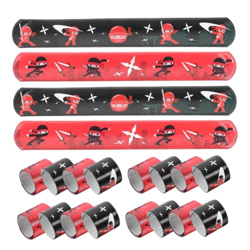 Mobestech 24 Stück Teiliges Slap Armband Kinderparty Zubehör Elastische Armbänder für Geburtstagsfeiern Preise und Mitgebsel Langlebig und Farbenfroh von Mobestech