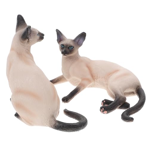 Mobestech 2Stücke Echtistische Katzenfiguren Teiliges Simulationsmodell Siamkatze aus Langlebigem Kunststoff für Kinderzimmer und Wohnraumdekoration Fördert Kreativität Mobestech 2Stücke Echtistische Katzenfiguren Teiliges Simulationsmodell Siamkatze aus Langlebigem Kunststoff für Kinderzimmer und Wohnraumdekoration Fördert Kreativität von Mobestech